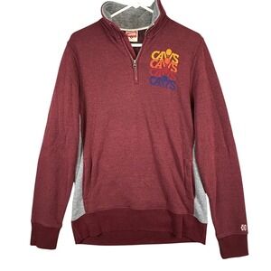 Homage‎ Cleveland Cavs Quarter Zip Pullover Mens Medium Maroon NBA Fleece